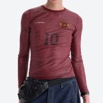 No. 10 Snake‑print Sheer Top
